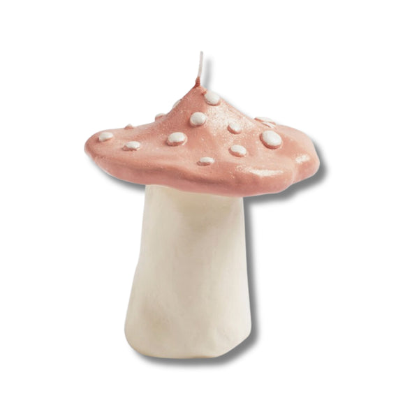 Candle Mushroom Dots - Pink