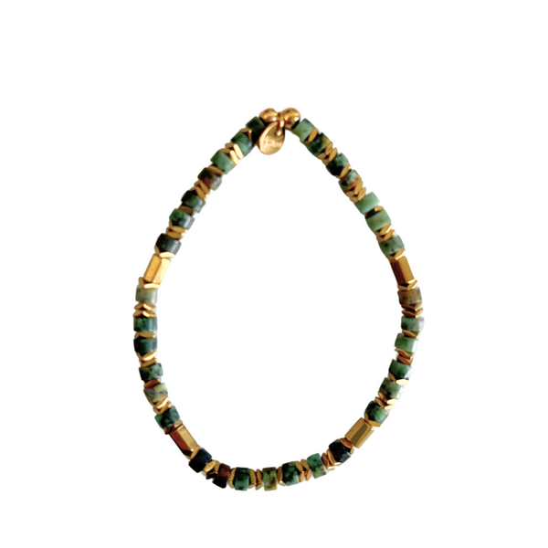 Green Natural Stone Beaded Bracelet