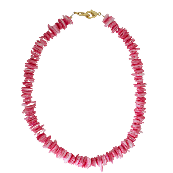 Hot Pink Shell Necklace