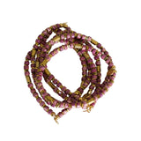 Plum Natural Stone Beaded Bracelet