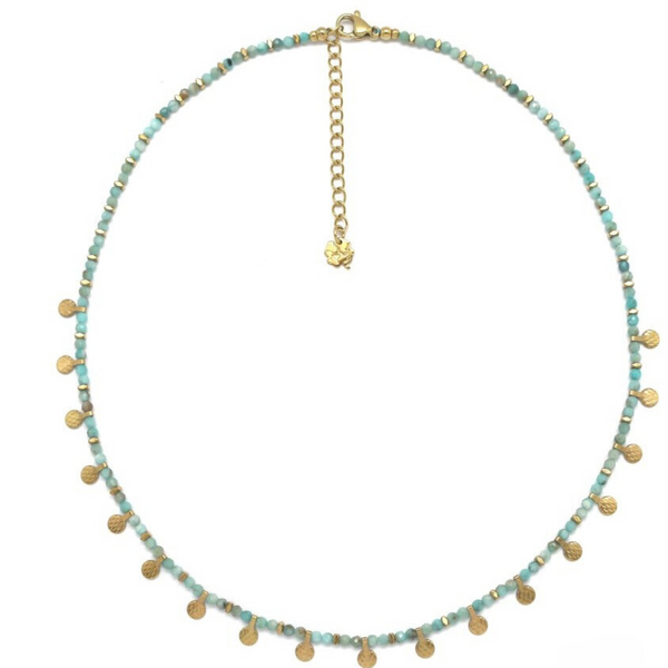 Single Chrysocolla Necklace - Mint Green