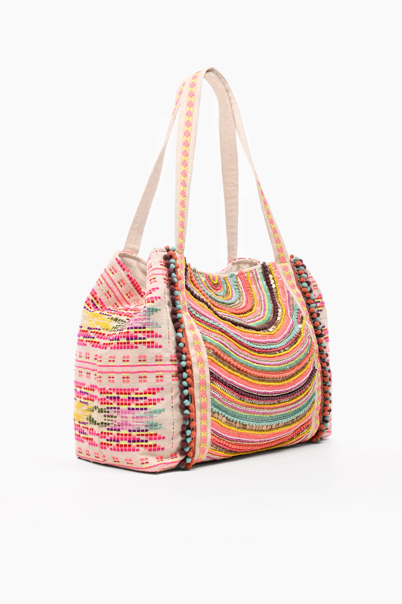 Vibrant Hand Embellished Tote