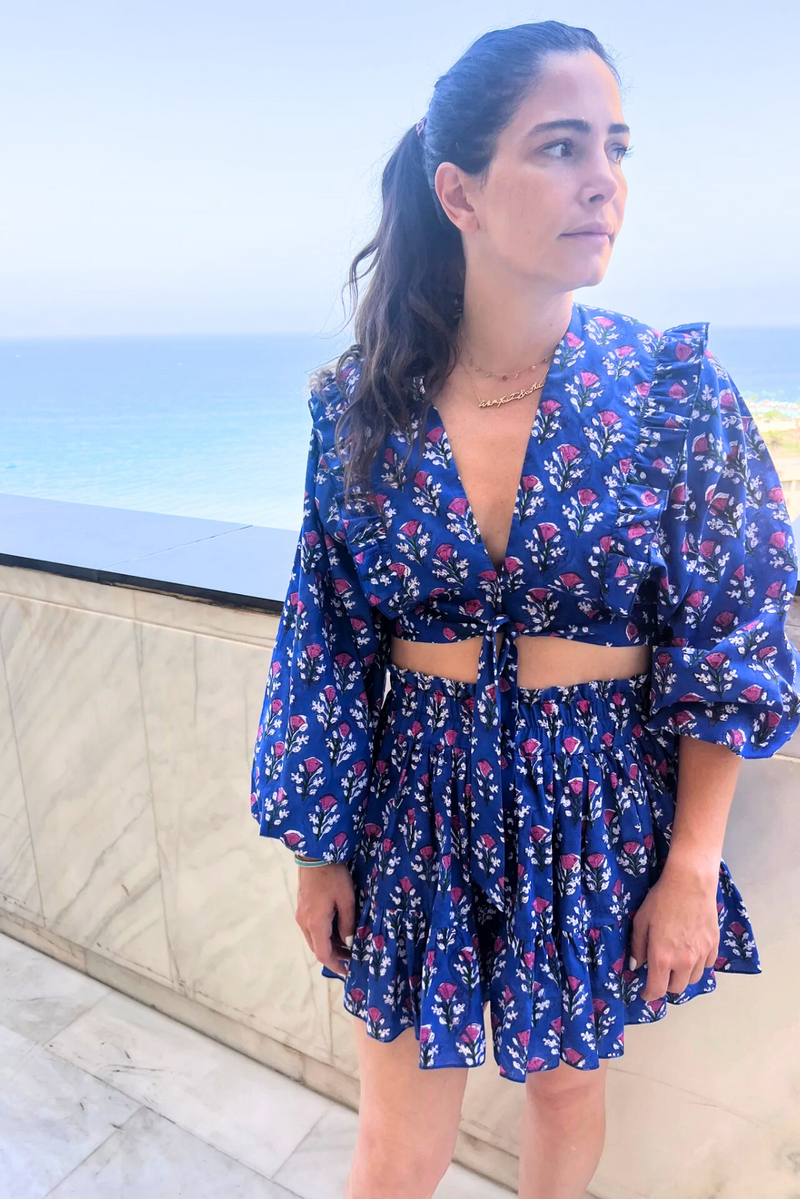 Boho Skirt Set - Blue Gitane