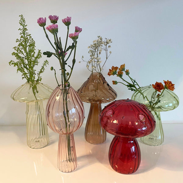 Mushroom Vases - Set of 5 vases