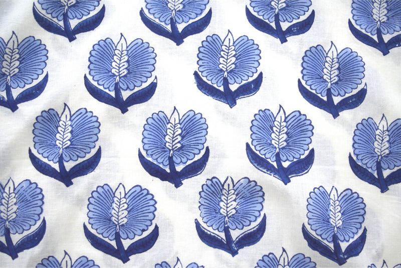 Love Actually Kaftan - Blue Block Print